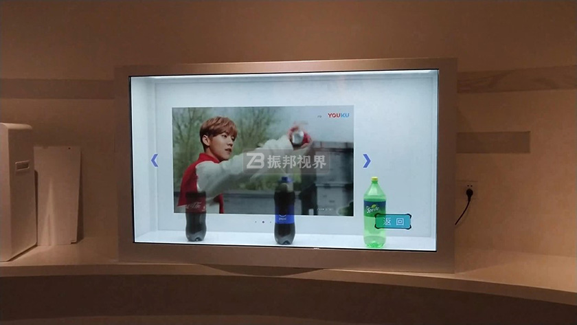 透明液晶屏展示柜产品展示效果图